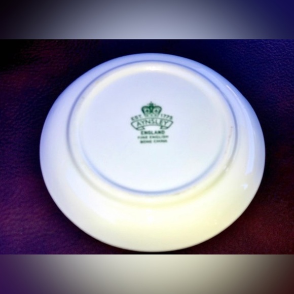 Mid Century Antique Est. 1775 AYNSLEY ENGLAND Gold Trim Trinket Dish Coin Tray - Picture 4 of 6